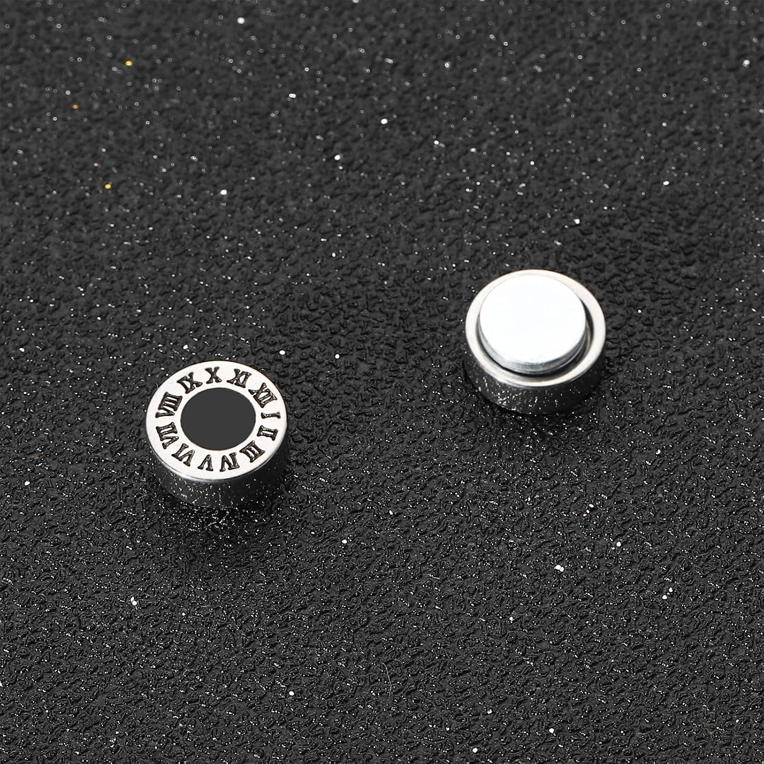 NEWITIN 15 Pairs Magnetic Stud Earrings for Men Clip on Earrings Stainless Steel Magnet Earring Unisex Dangle Cross CZ Hoop Magnetic Stud Earring Set for Men Women